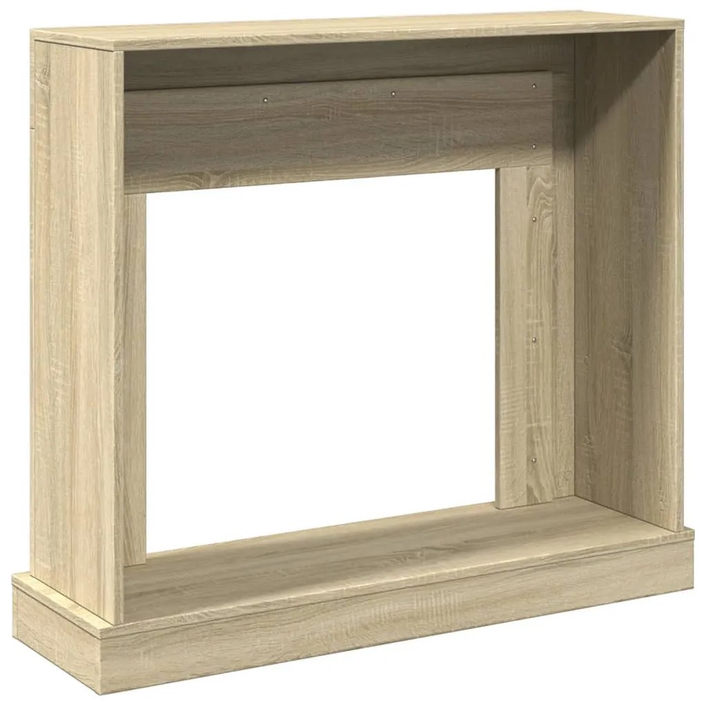 sonoma tölgy színű szerelt fa kandallóburkolat 100x30x87,5 cm