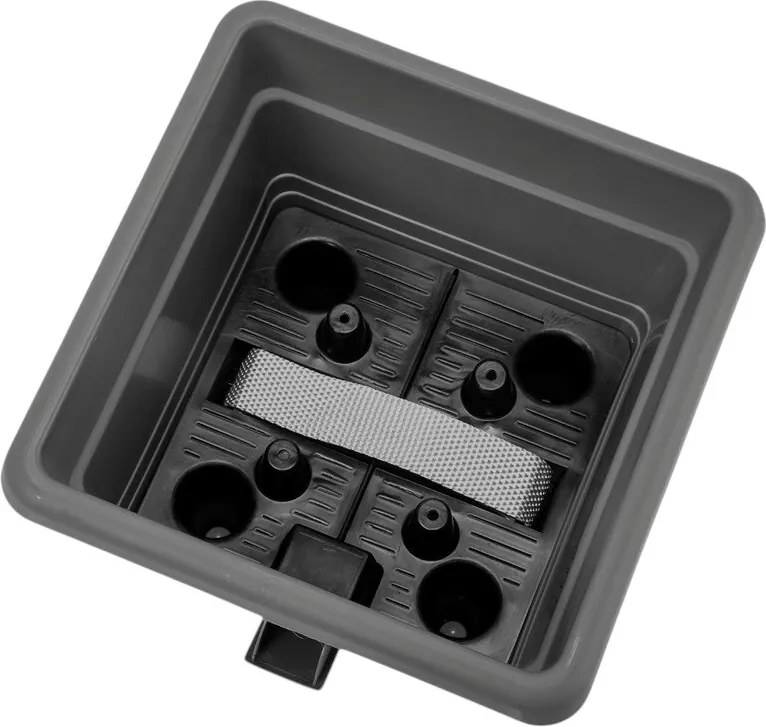 Plastia Bergamot Önöntöző virágtartó 35 x 35 cm, szürke, 35 x 35 cm