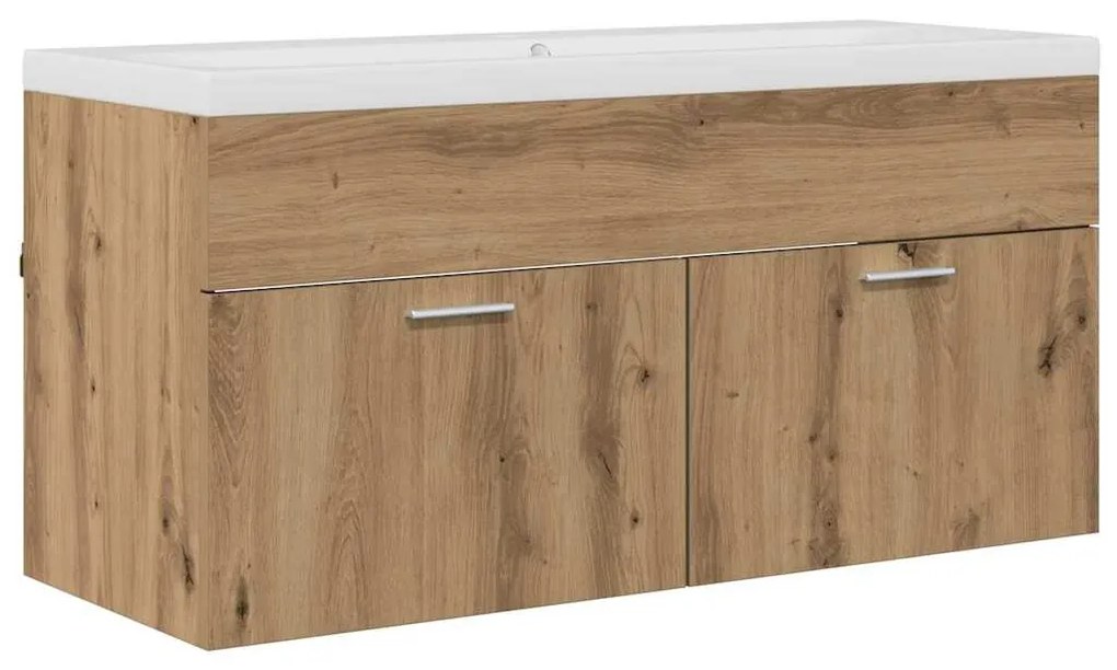 vidaXL Fürdőszoba Székény Artisan tölgy 100 x 38,5 x 46 cm Faanyag