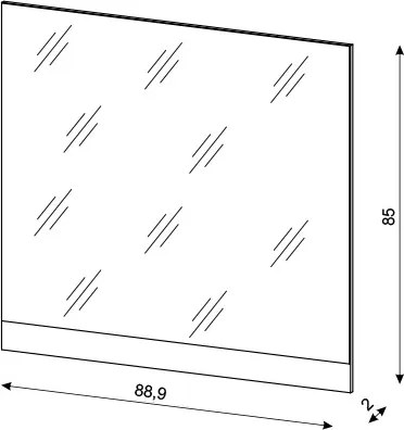 Fali tükör Matera színben – LUNA2