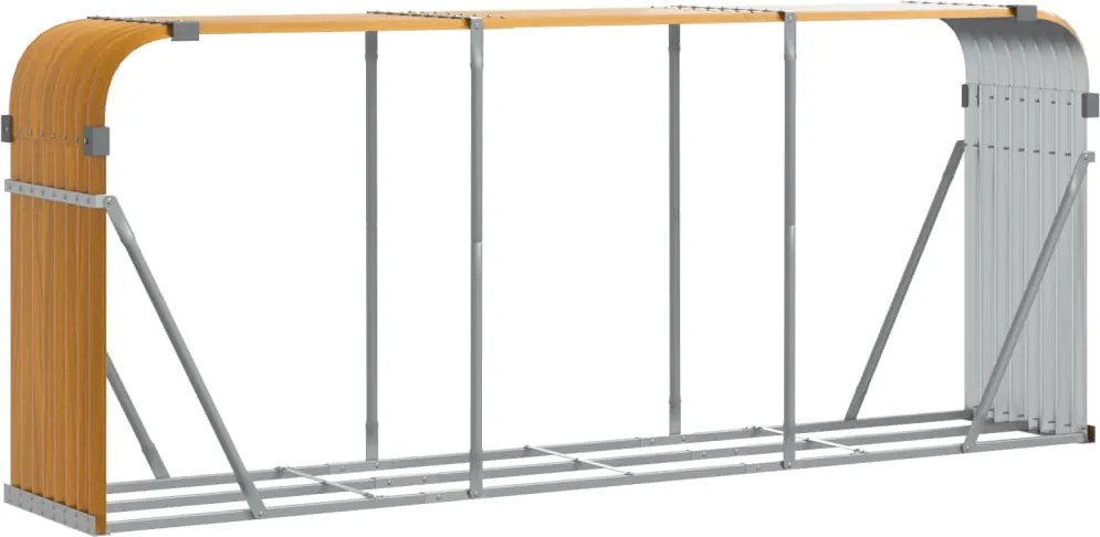 vidaXL fautánzatú horganyzott acél rönktartó 234 x 45 x 100 cm