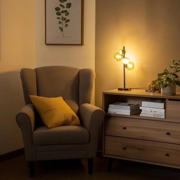 Brilagi - LED Asztali lámpa MILLA 4xG9/3W/230V fényezett króm/arany