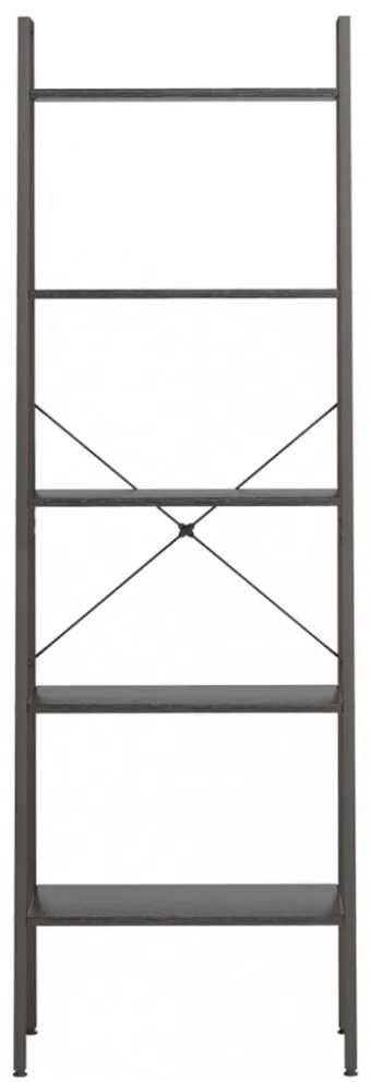 5 szintes fekete állópolc 56 x 35 x 174 cm