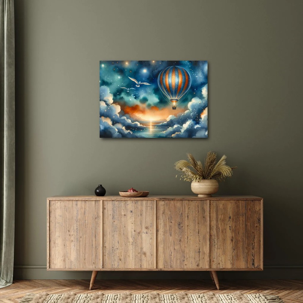 Kép - Repülés az éjjeli ég alatt (70x50 cm)