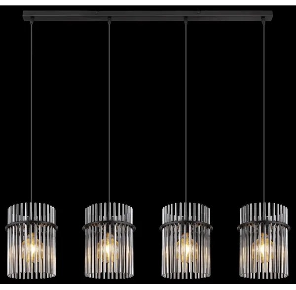 Globo 15698-4H - Csillár zsinóron GORLEY 4xE27/60W/230V fekete