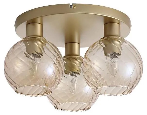 Searchlight 44521CP - Mennyezeti lámpa RADIANCE 3xE27/60W/230V átm. 37,5 cm aranyszínű