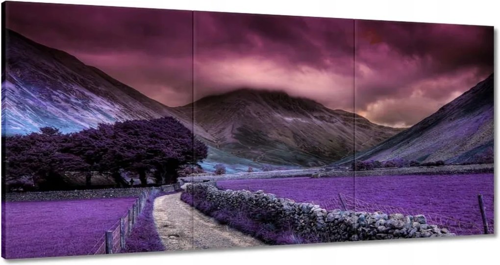 Festmények 180x90 Lila tájkép