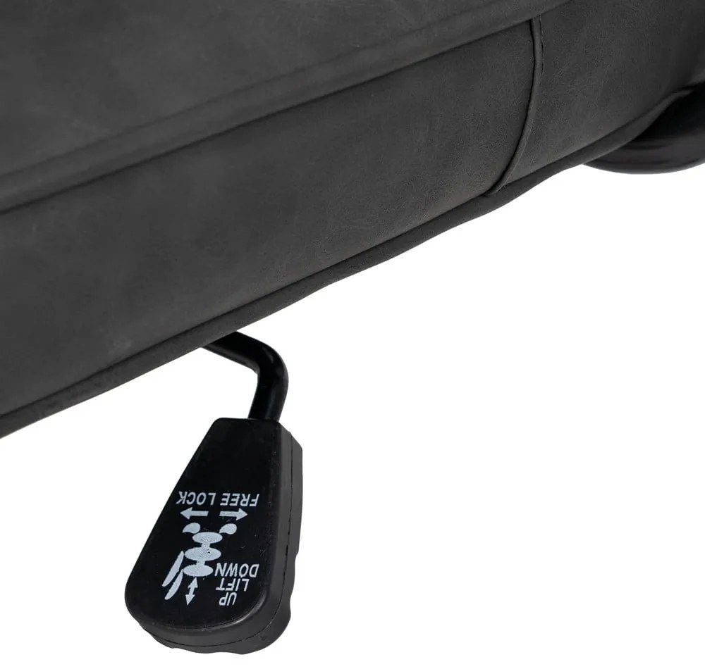 Antracitszürke bőrutánzat irodai szék – Ixia