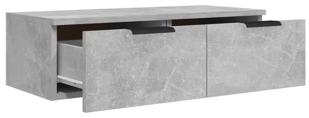 2 db betonszürke szerelt fa fali szekrény 68 x 30 x 20 cm