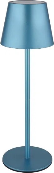 Globo 58488BL-LED VANNIE, fényerőszabályozható érintésvezérelt tölthető kültéri asztali lámpa 3W/5V IP54 1800mAh kék