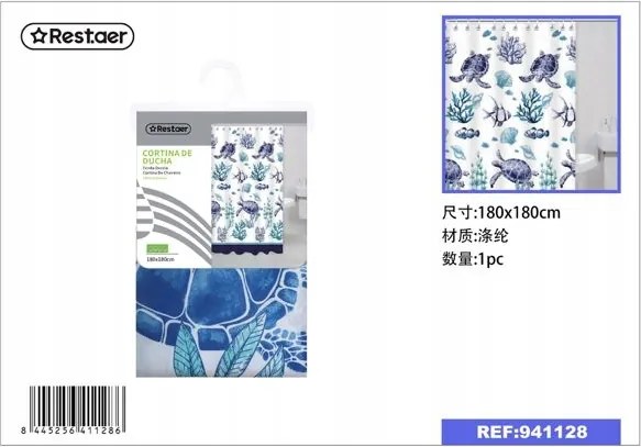 Esztétikus Zuhanyfüggöny Mintával 180x180 cm