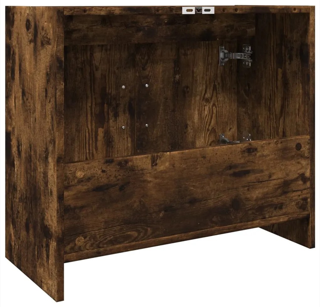 füstös tölgy színű szerelt fa mosdószekrény 63 x 29 x 55 cm