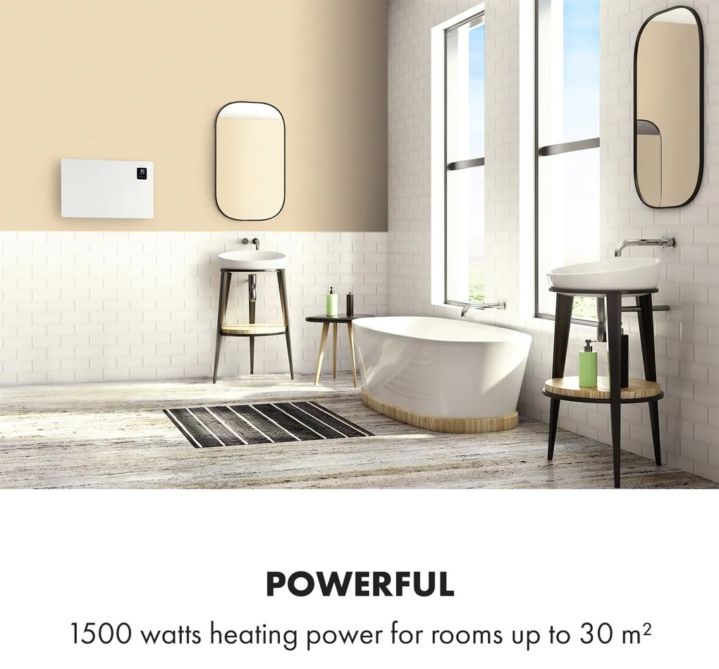 Bansin Smart 1500, konvektor, 1500 W, vezérlés applikáción keresztül