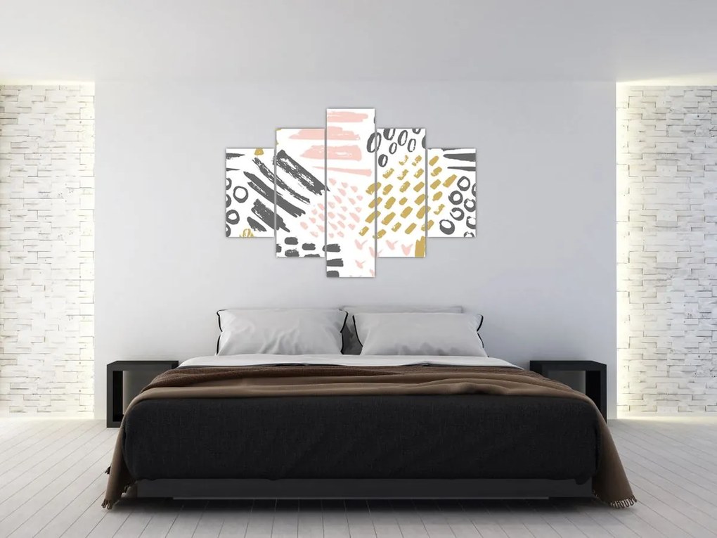 Kép - Absztrakt stroke-ok (150x105 cm)