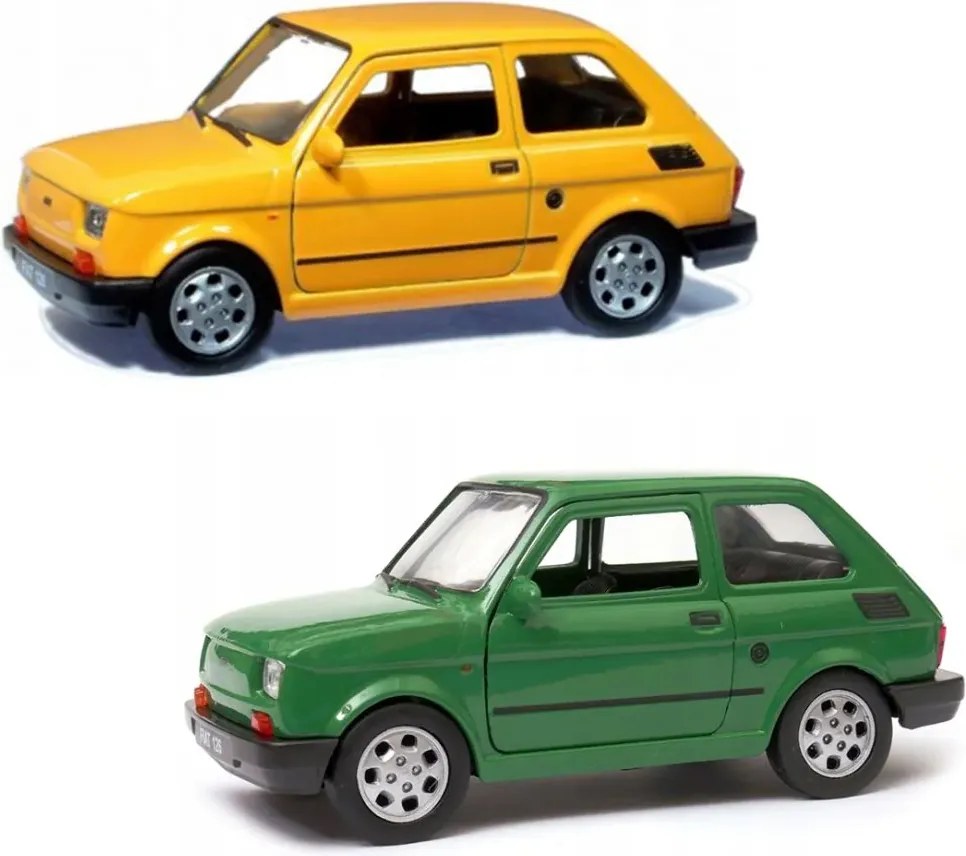 Welly Fiat 126 fém kisautó - Maluch, 1:34