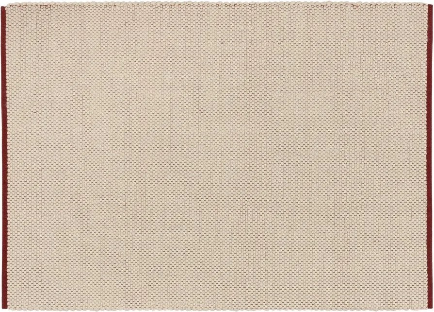 Piros-bézs kézi szövésű gyapjú szőnyeg 140x200 cm Lenu – noo.ma