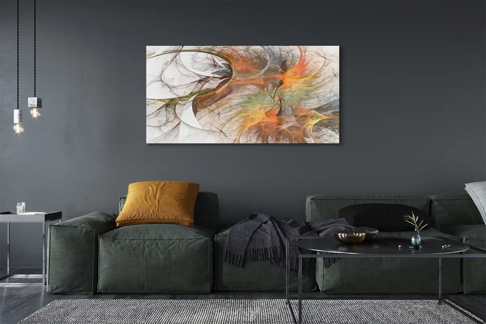 Üvegképek Színes geometriai fraktálok 125x50 cm