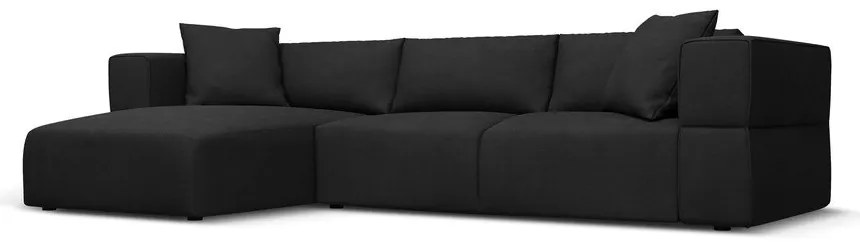 Fekete sarokkanapé (bal oldali) Esther – Milo Casa