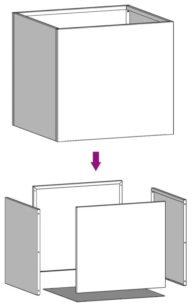 2 db fekete acél növénytartó 32 x 30 x 29 cm