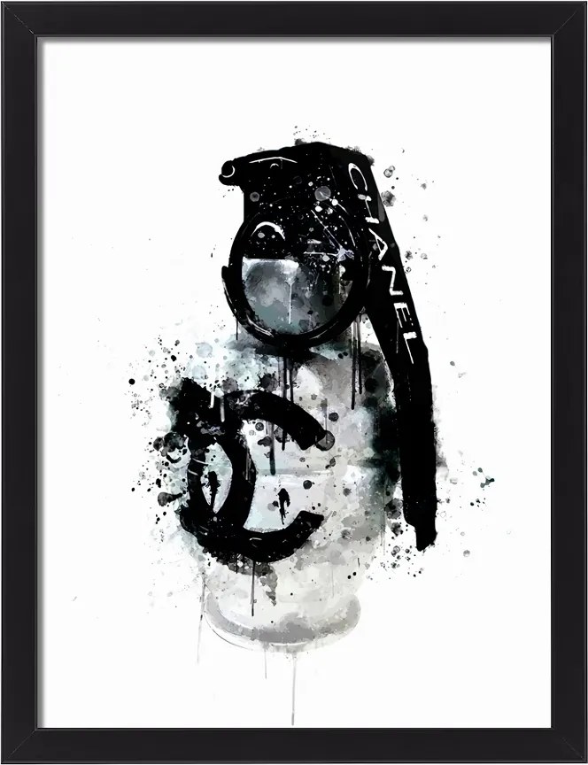 Coco Chanel keretes poszter parfüm falra luxury art 30x20 cm