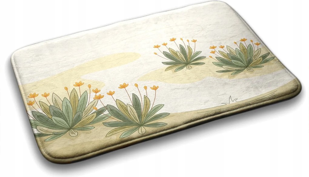 Prémium fürdőszobaszőnyeg Növények Virágok 75x45 cm