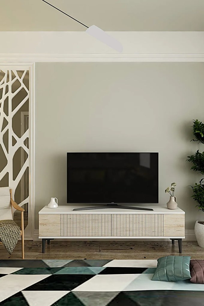 Corsa 120 - White, Travertine