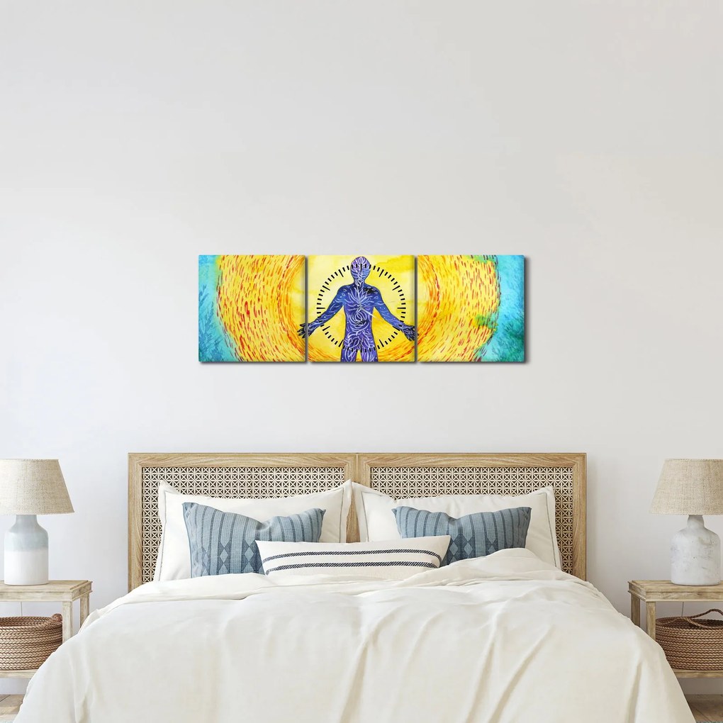 Kép - A lélek ereje (órával) (90x30 cm)