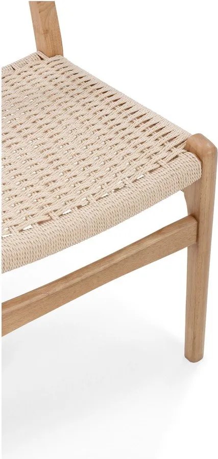 Natúr színű kaucsukfa étkezőszék szett 2 db-os Biel – MOME