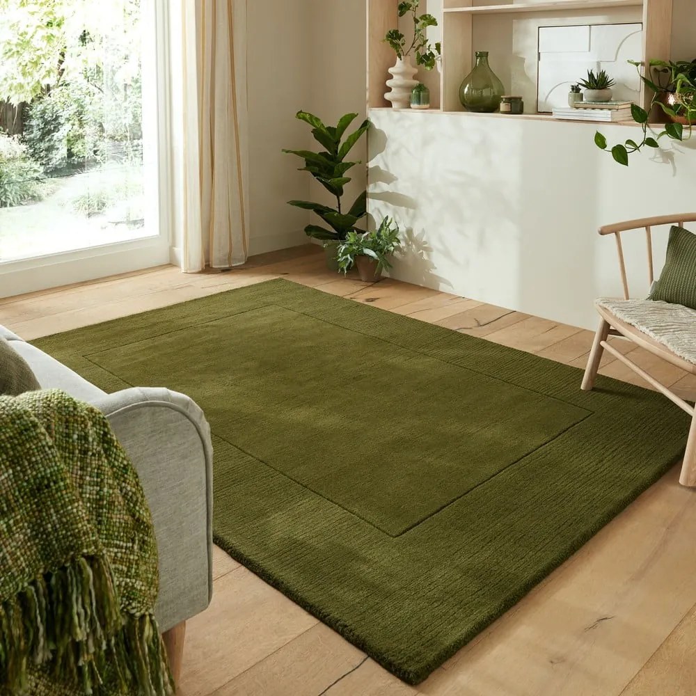 Zöld gyapjú szőnyeg 120x170 cm – Flair Rugs