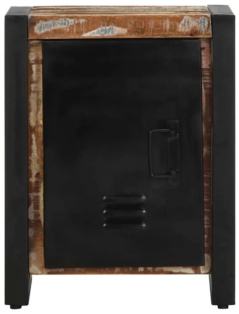 Éjjeli szekrény Többszínű 40x30x51 cm Tömör fa újrahasznosított