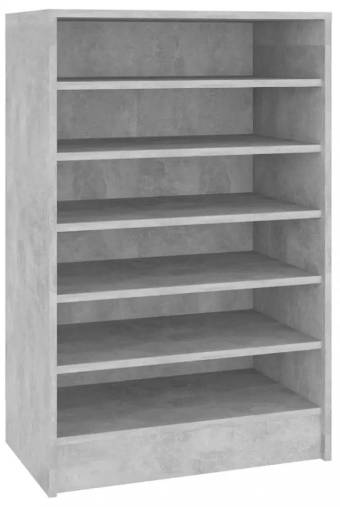 betonszürke szerelt fa cipősszekrény 60 x 35 x 92 cm