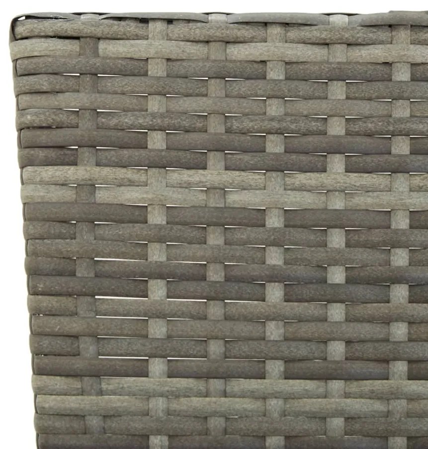szürke polyrattan kerti pad párnával 176 cm
