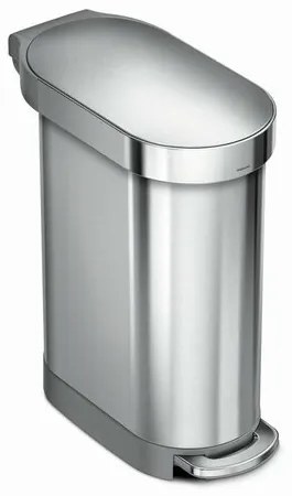 Simplehuman pedálos szemetes Slim 45 l,rozsdamentes acél