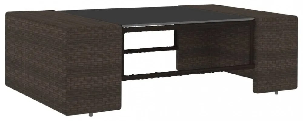 vidaXL 9 részes barna polyrattan kerti ülőgarnitúra