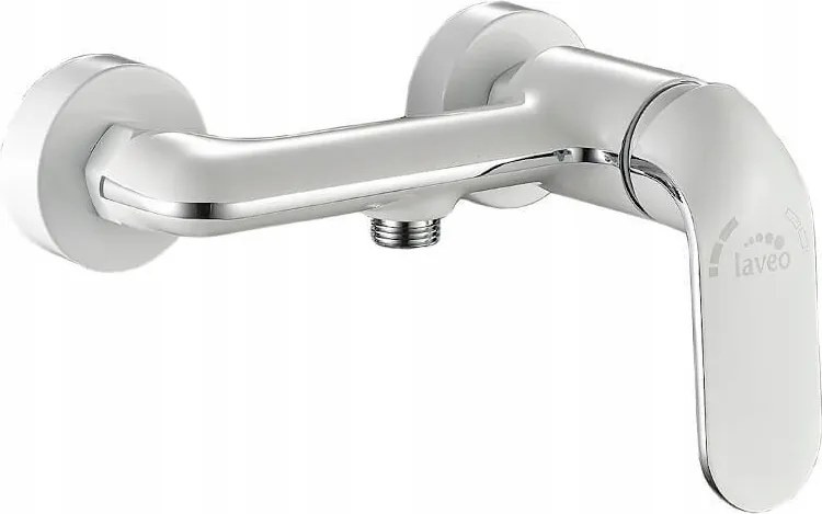 Zorita fali zuhanycsaptelep, króm/fehér, zuhanyszett nélkül