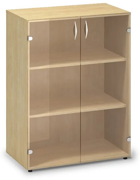 ProOffice közepes üvegszekrény 80 x 45,8 x 106,3 cm vadkörte