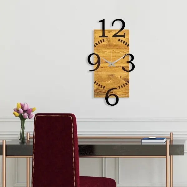 Fali óra 41x74 cm, 1xAA, fa/fém