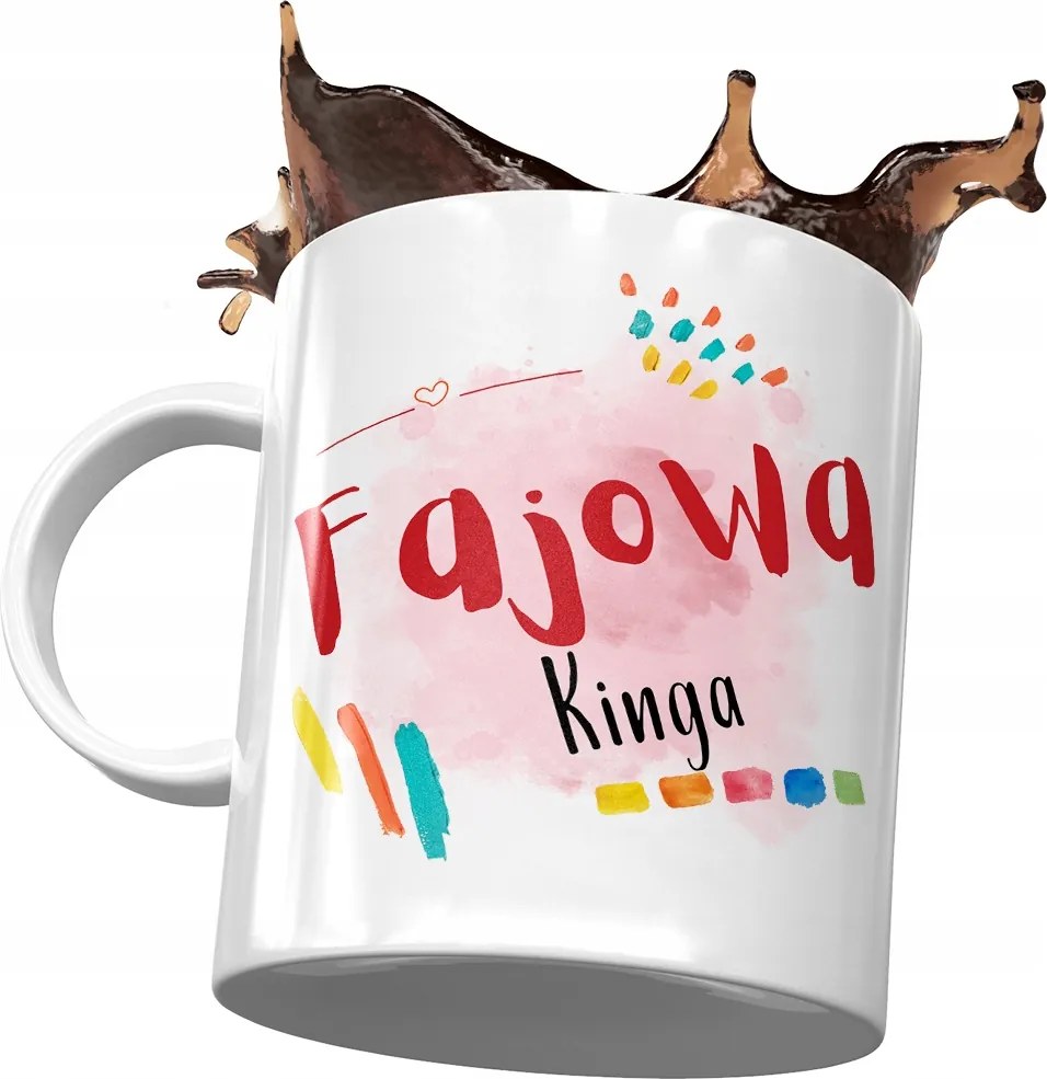 Bögre Kinga Feleség Barátnő Ajándék Nyomtatott Fotóval