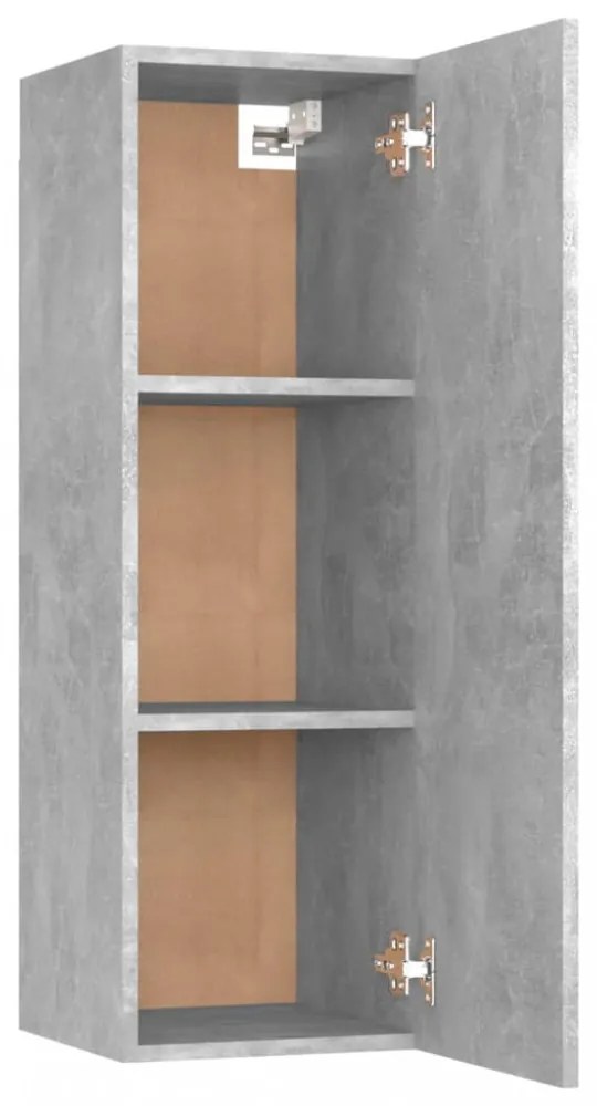2 db betonszürke szerelt fa TV-szekrény 30,5 x 30 x 90 cm