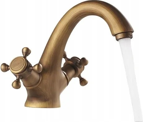 Mosdó Csaptelep Retro Vintage Sárgaréz Asztali Álló Fürdőszoba