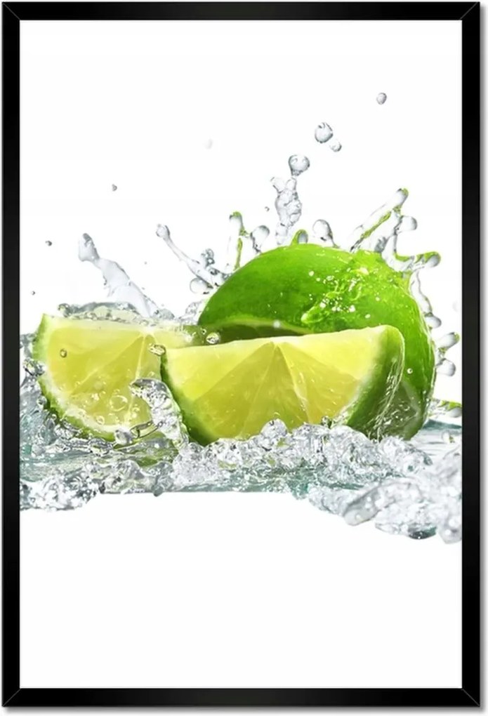 Poszter keretben 40x60 Lime fröccsenő víz