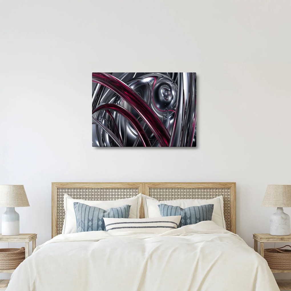Szürke absztrakció kép (70x50 cm)