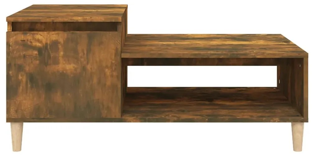 Füstös tölgy színű fatermék dohányzóasztal 100 x 50 x 45 cm