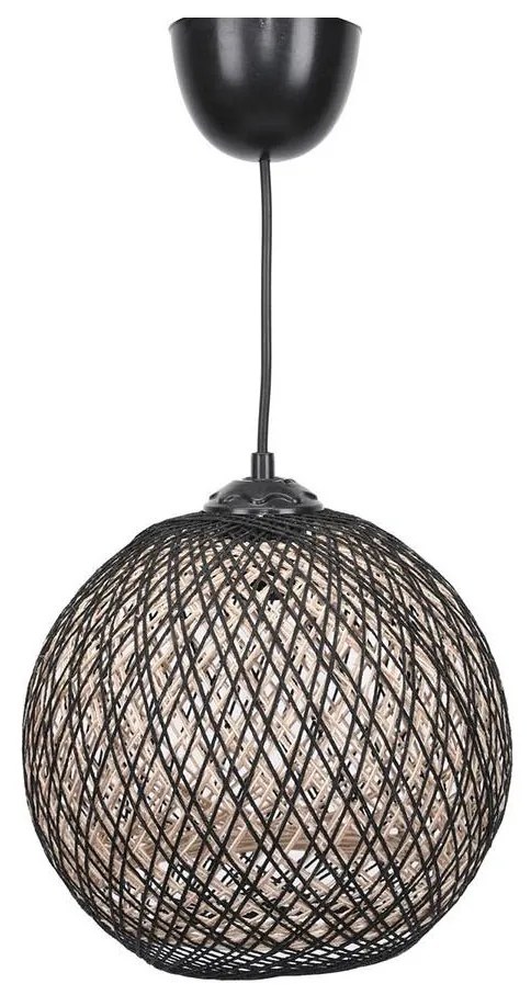 Asir Csillár zsinóron JUTE 1xE27/60W/230V fekete AS0356