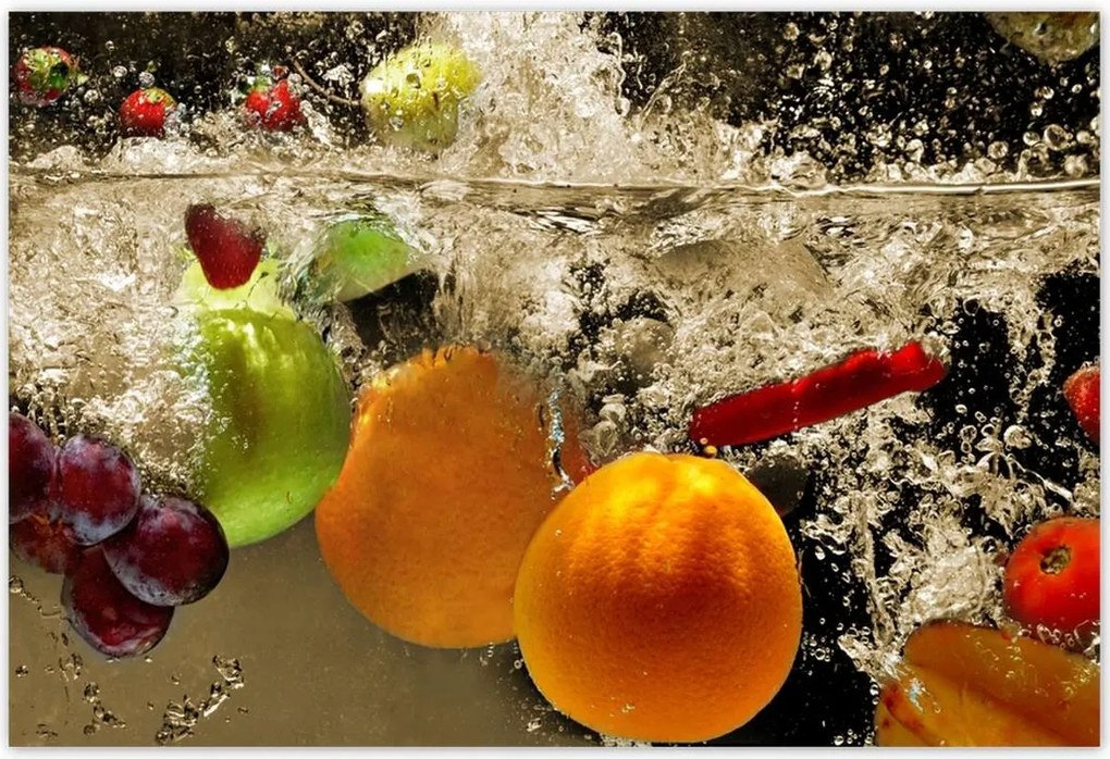 Poszterek 155x105 Gyümölcsök a vízbe esve
