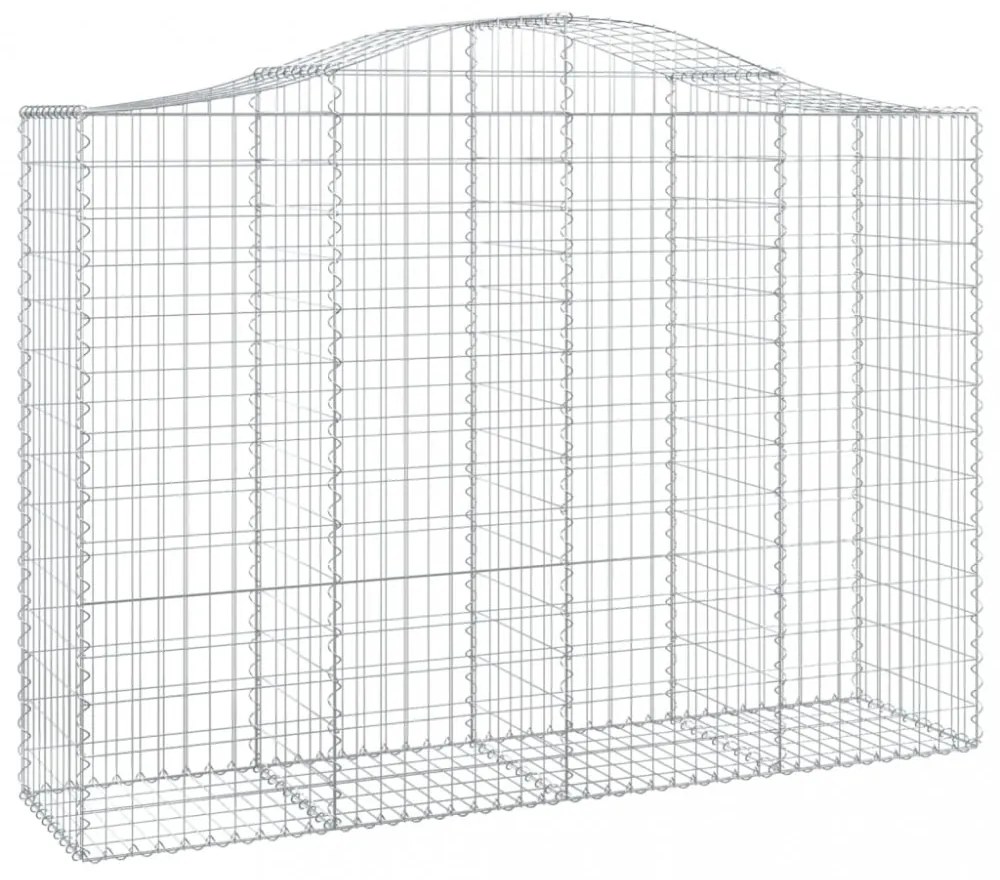 3 db íves horganyzott vas gabion kosár 200x50x140/160 cm
