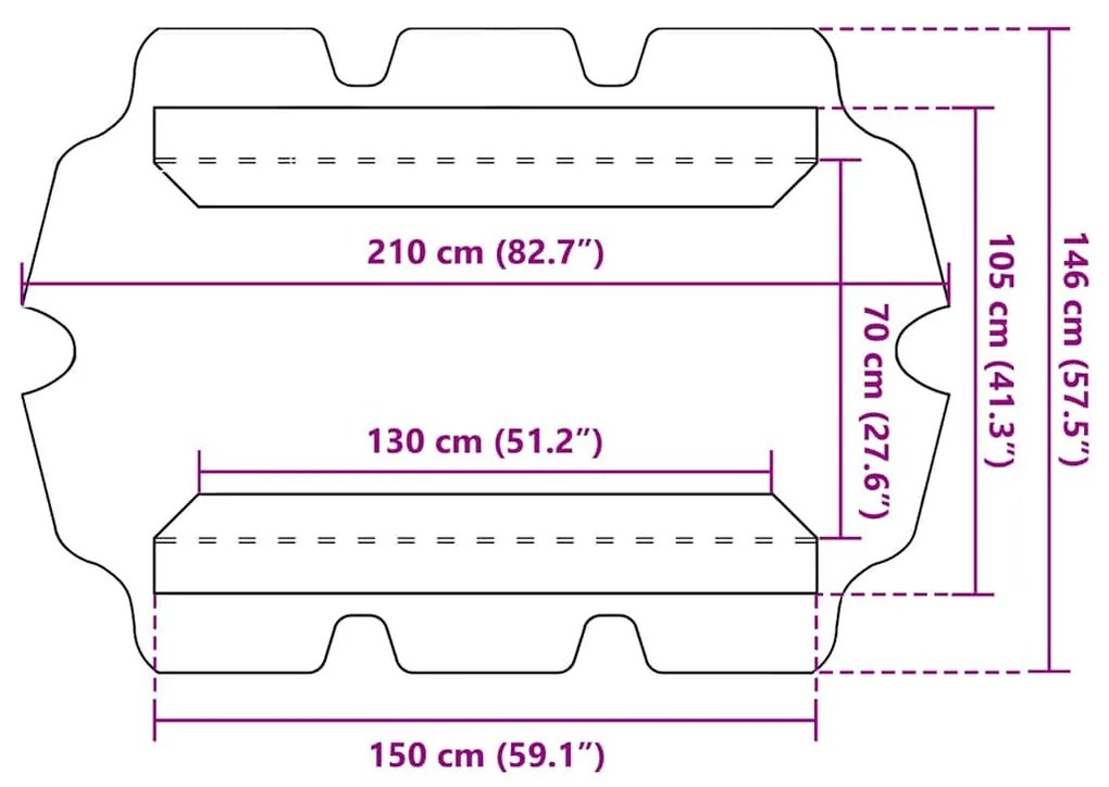 fekete csere ponyva kerti hintaágyhoz 150/130 x 105/70 cm