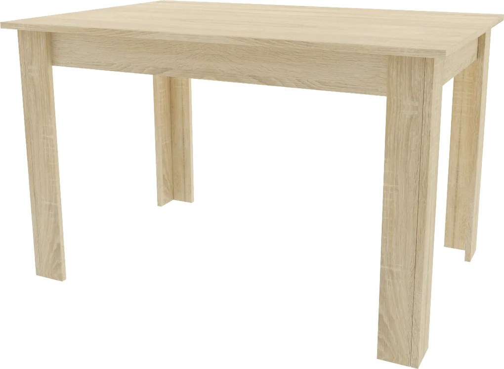 AKCIÓ Étkezőasztal sonoma tölgy dekoros lappal UMEKO 120x80 II. osztály
