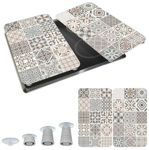 WENKO 53904100 - Főzőlap védőfedél 30x52 cm többszínű/szürke/átlátszó