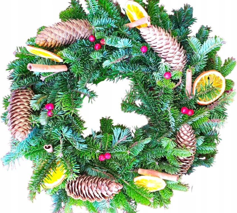 Dívány lájfhekk Élő koszorú tobozokkal és galagonyával, Karácsony, Advent [BN-Z6]